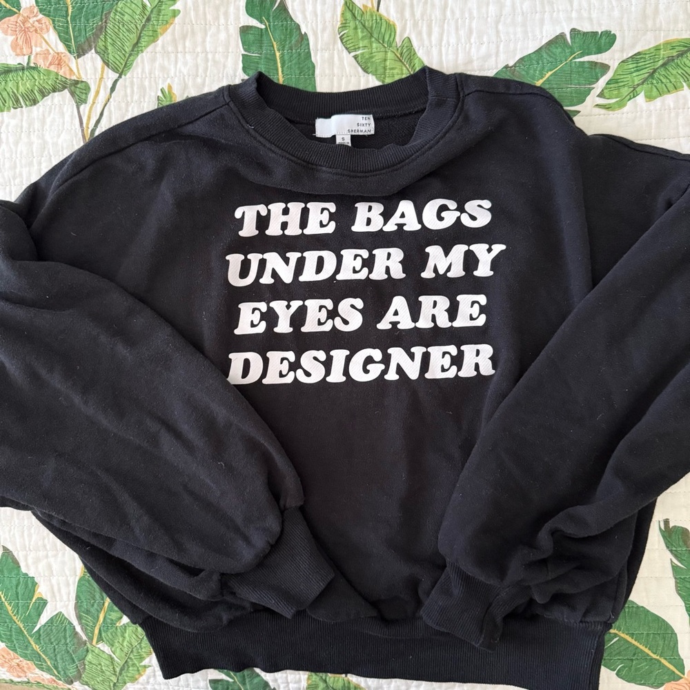 Ten Sixty Sherman Black Crewneck Sweatshirt Bold Text
